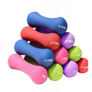Women's 1-3kg Cast Iron Neoprene <b>Dumbbells</b> with Easy Grip Boned Shaped Weights for Indoor and Outdoor Home Workout <b>Dumbbell</b> Set - Product Image 1