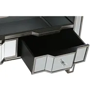 Meuble TV avec miroir en MDF Dimensions 112x45x50cm Finition argent