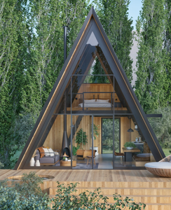 Cabane de vacances modulaire préfabriquée en acier – Écologique, durable, imperméable, idéale pour les vacances d'enfants - Product Image 1
