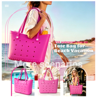 Sac EVA de grande capacité, résistant à l'eau, sac seau, sac à main polyvalent portable, sac fourre-tout à bandoulière coloré pour toutes les saisons