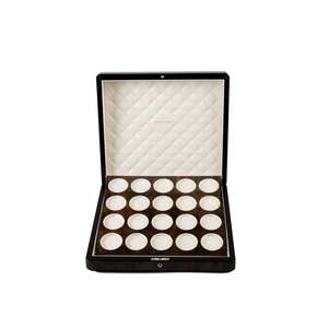 Caja de Té Rectangular de Madera Personalizada, Hecha a Mano, con 10 Compartimentos Divisores, de Bambú Natural sin Acabado, Marca DS, Modelo MDF - Product Image 2