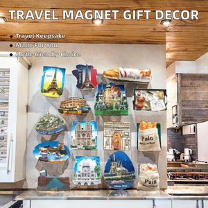 Autocollants de réfrigérateur personnalisables en résine, design moderne et écologique, idéaux comme cadeaux de voyage pour le Chili, l'<span class=keywords><strong>Autriche</strong></span> et le Portugal - Product Image 2