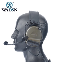 WADSN C2 Earphone Headband Olahraga Mikrofon Peredam Kebisingan Aktif IPX-4 Tahan Air Colokan 7.0mm untuk Permainan Luar Ruangan Model
