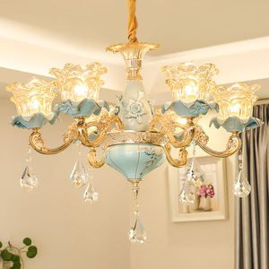 Đế Chế Phong Cách Sảnh Khách Sạn Pha Lê Đèn Chùm Sang Trọng Phòng Khách Bắc Âu Vàng Hiện Đại Đèn Mặt Dây Chuyền Đèn Cho Nhà Hàng Nhà - Product Image 2