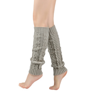 Autunno inverno caldi e solidi scaldamuscoli stivali in maglia di peluche da donna alla moda Y2K calzini elastici per il piede - Product Image 5