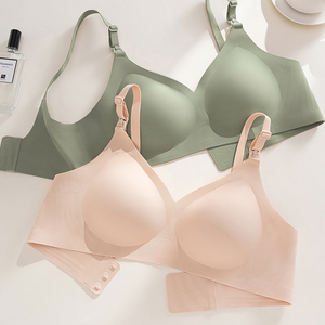 Soutien-gorge d'<span class=keywords><strong>allaitement</strong></span> sans fil, une pièce, sans couture, respirant, ouverture à une main, pour usage quotidien et nocturne, pour femmes enceintes et allaitantes - Grande Vente - Product Image 4