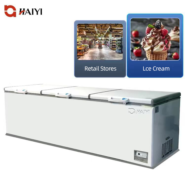 Chest Freezer Factory Price Fridge 1000L Large Capacity Commercial Horizontal Deep Chest Freezer