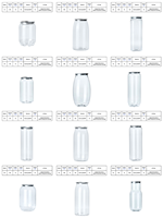 A13 Boîte PET transparente durable de 330ml pour emballage de boisson Pot en plastique avec bouchon de soda Joint en aluminium