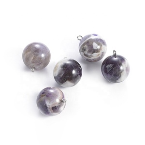 <span class=keywords><strong>Sauge</strong></span> Améthyste Boule Pendentif pour <span class=keywords><strong>la</strong></span> Fabrication De Bijoux De Collier - Product Image 1
