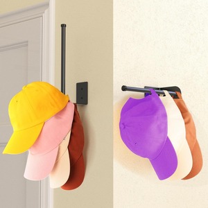 Wholesale Stainless Steel <strong>Hat</strong> Storage Organizer <strong>Baseball</strong> Caps Living Room <strong>Wall</strong> Display <strong>Rack</strong> Detachable Hooks Rails Storage <strong>Rack</strong> - Product Image 3