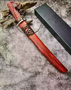 Épée de guerrier BH-Warrior en acier de Damas, bois massif, haute dureté, couteau portable pour la défense personnelle, le camping et la maison - Product Image 3