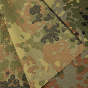 Tela Ripstop de Camuflaje <span class=keywords><strong>Flecktarn</strong></span> de Polialgodón T/C 8020, Resistente a Desgarros, para Prendas Tácticas - Product Image 5