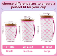 Manchon de tasse à café en néoprène souple et léger, réutilisable, imprimé par sublimation avec motif personnalisé, idéal pour les cadeaux de fête