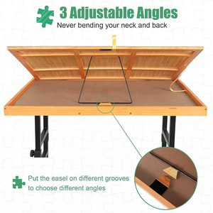 <span class=keywords><strong>Table</strong></span> de puzzle et <span class=keywords><strong>table</strong></span> <span class=keywords><strong>basse</strong></span> 2 en 1 avec bords sans éclats, cadeau pour les amateurs de puzzle <span class=keywords><strong>Table</strong></span> de puzzle en bois à hauteur réglable - Product Image 6