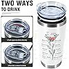 AGH Design personnalisé 20oz I am - Flower Tasse à café de voyage isolée sous vide en acier inoxydable à double paroi avec paille et caoutchouc