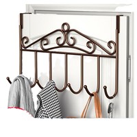 Porte-manteau mural simple en acier sans perçage à fixer sur la porte pour salle de bain, entrée, rangement de vêtements