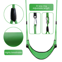 Siège de balançoire suspendu pour enfants Ropecube, cadre en alliage, tissu Oxford, cordes en polyester réglables, ceinture de sécurité pour garderie et maison