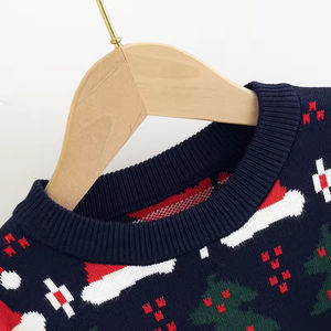 Pull de Noël à manches longues pour enfants, en coton, avec décorations de rennes, flocons de neige et dinosaures, col rond pour enfants - Product Image 4