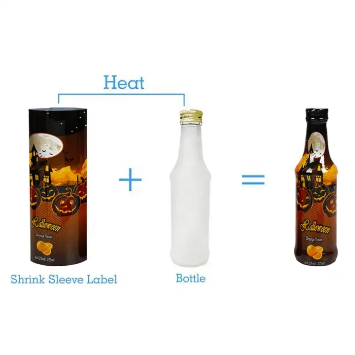 Película retráctil de plástico para botellas de latas de bebidas, envoltura termoretráctil de PVC transparente de impresión