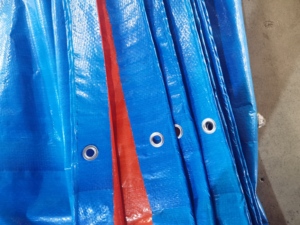 Bâche en PE Bleu Orange pour Jardin, Meubles de Jardin, Imperméable et Protectrice pour Tentes, Niches pour Animaux, Motos, Voitures - Product Image 2