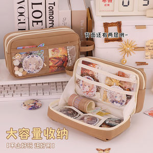 Estuche escolar Oxford espacioso al por mayor, estuche de lápices con múltiples bolsillos para niños, fabricante al por mayor, estuche de papelería Oxford para lápices - Product Image 3