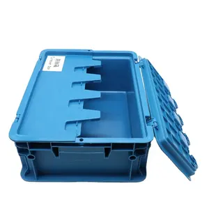 Doanh thu TXTB-007 hộp Stackable lưu trữ Crate với nắp tùy chỉnh thùng nhựa cho xi lanh