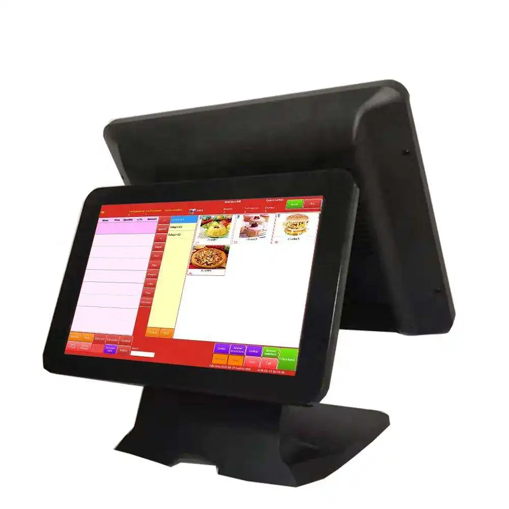 15 inch waterproof pos tft lcd touchscreen monitor Dual Touch Screen All-in-One POS System touch monitor dual screen