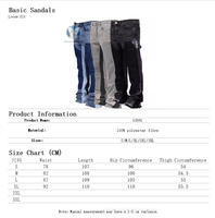Pantalon en jean évasé pour homme de haute qualité, style streetwear, avec peinture graffiti vintage, jeans empilés personnalisés, pantalon évasé sur mesure pour homme