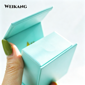 Boîte à fermeture magnétique en carton rigide en forme <span class=keywords><strong>de</strong></span> livre, boîte cadeau bleue pour l'emballage <span class=keywords><strong>de</strong></span> bijoux et <span class=keywords><strong>de</strong></span> bagues - Product Image 2