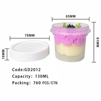 Gobelets en plastique PP, boîtes à mousse, gâteaux au gelée, lait de coco, pudding glacé, snacks, boissons, glaces, desserts pour sushis