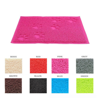 Tapis pour gamelle d'animaux en PVC facile à nettoyer, imperméable, antidérapant, style dessin animé pour chiens et chats, doux et disponible en plusieurs couleurs