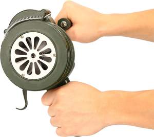 Alarme de sécurité <span class=keywords><strong>manuelle</strong></span> portable en alliage d'aluminium rouge, sirène d'alerte aérienne, sécurité portable - Product Image 2