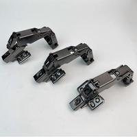 Charnières de porte en verre à cadre en aluminium MONX robustes à 180 degrés pour meubles, charnières d'angle à grand angle pour armoire avec fermeture douce