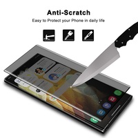 Protecteur d'écran incurvé en verre trempé pour samsung s22 s23 ultra