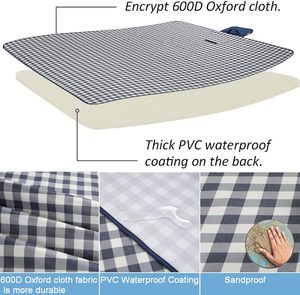 Thảm dã ngoại bãi biển gấp gọn cỡ lớn, chống cát, chống thấm nước, tùy chỉnh bán buôn - Product Image 5