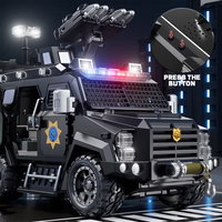 Ensemble de jouets de voiture de police électrique pour enfants, personnalisé en usine, avec figurine miniature, lumières et sons, pour jeu d'imitation