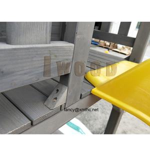 Maison de jeux en bois de sapin noir et rouge, 5 pièces, boîte à <span class=keywords><strong>sable</strong></span> coulissante, échelle d'escalade - Product Image 6