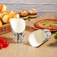 Boîte à frites en papier blanc, 10 pièces, boîtier en Carton, taille personnalisée