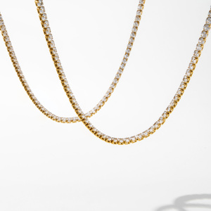YF3356 Gioielli alla Moda, Collane con Zirconia Cubica, Placcate in <span class=keywords><strong>Oro</strong></span> 18K, Acciaio Inossidabile, Zirconi 5A, Collana Tennis, Collana da Clavicola - Product Image 1