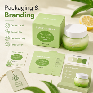 Crema Calmante de <span class=keywords><strong>Aloe</strong></span> <span class=keywords><strong>Vera</strong></span> PDRN, Hidratante, Reparadora, Anti-enrojecimiento, Fórmula Personalizada, Empaque Personalizado, Marca Privada OEM ODM - Product Image 5
