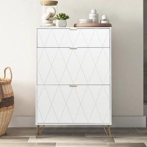 2023 Japandi Style multicouche MDF armoire à <span class=keywords><strong>chaussures</strong></span> <span class=keywords><strong>femmes</strong></span> mince gain de place Convertible tiroir fer acier jambes pour meubles de maison - Product Image 2