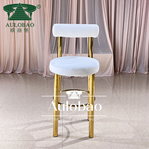 Modern Design Luxury 4 Leg <strong>Gold</strong> Stainless Steel <strong>Bar</strong> <strong>Stools</strong> with Back for Hotel and Outdoor Use - Product Image 2