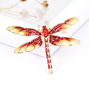 Broche Libellule Vintage en Cristal Tendance, Grande Broche Insecte pour Femme, Épingles, Bijoux de Mariage, Accessoires - Product Image 5