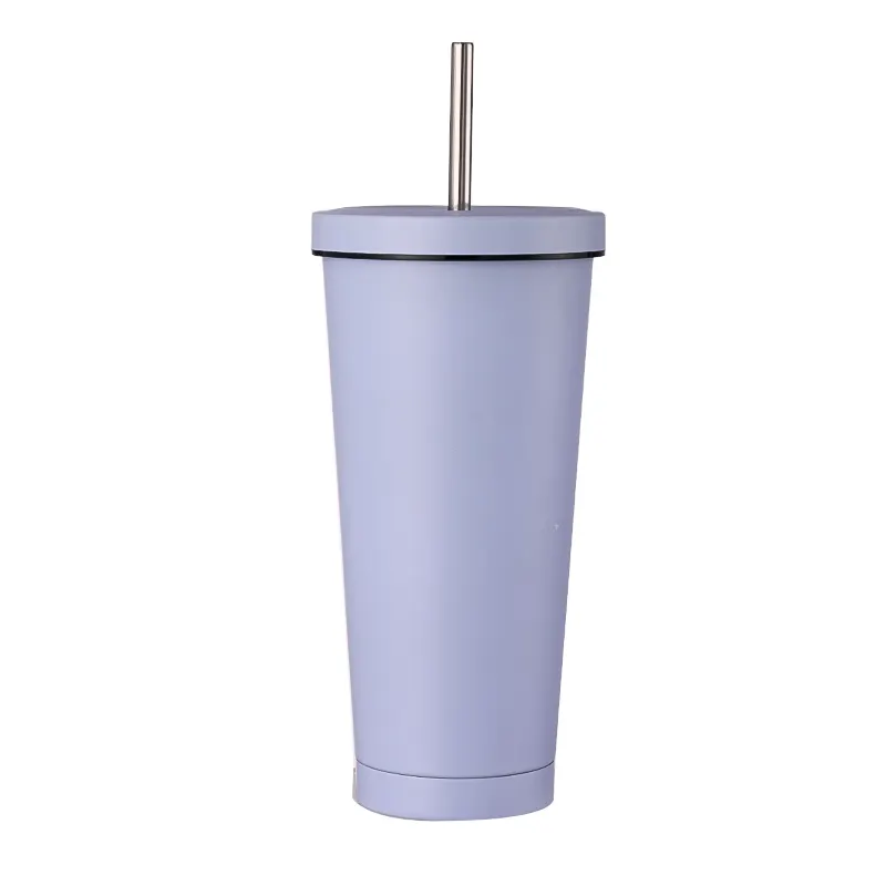 CUPPARK 750ML 304 Stainless Steel Straw Cup Double Walled Iced Coffee Cups Tumbler