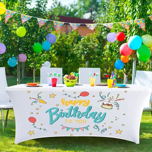 Nappe en tissu polyester imperméable Nappe en spandex imprimée de logo personnalisé pour les salons professionnels Publicité extérieure Événements - Product Image 5