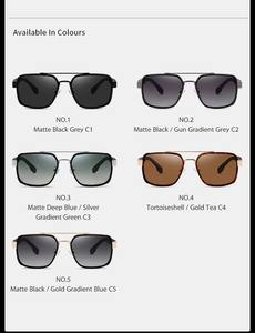 Lunettes de soleil polarisées de luxe <span class=keywords><strong>2026</strong></span> tendance, monture carrée en métal, logo personnalisé, protection UV400, pour hommes et femmes - Product Image 3