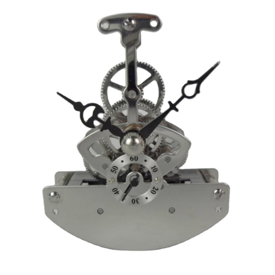 Vintage Clock Gear Engine - Silver Color Skeleton Mechanism