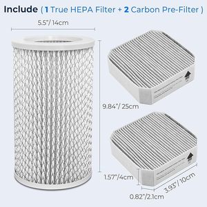 Cartouche filtrante pour purificateur d'air Molekule, filtre HEPA H13, charbon actif, pré-filtre pour l'élimination du formaldéhyde et des particules. - Product Image 2