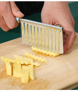 Couteau à Ondes pour Pommes de Terre en Acier Inoxydable, Couteau à Découper les Pommes de Terre, Couteau de Cuisine, Vente Chaude - Product Image 6
