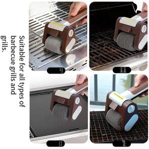 Electric Grill Cleaning <b>Brush</b> Rechargeable BBQ Cleaner with LED Light Steel <b>Wire</b> Roller Cordless Portable Outdoor Grills - Product Image 2